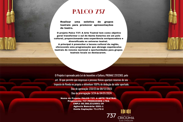 Palco 737: A Arte Teatral